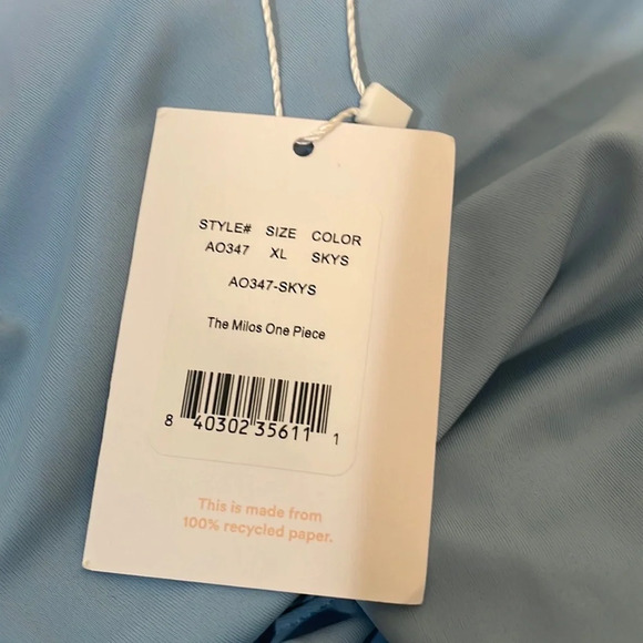 Andie The Milos One Piece Swimsuit Sky Blue size XL NWT - Picture 7 of 8